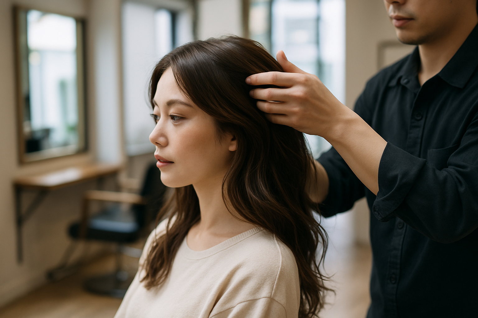 ความได้เปรียบและข้อควรระวังของ自然派ヘアケア法のイメージ画像