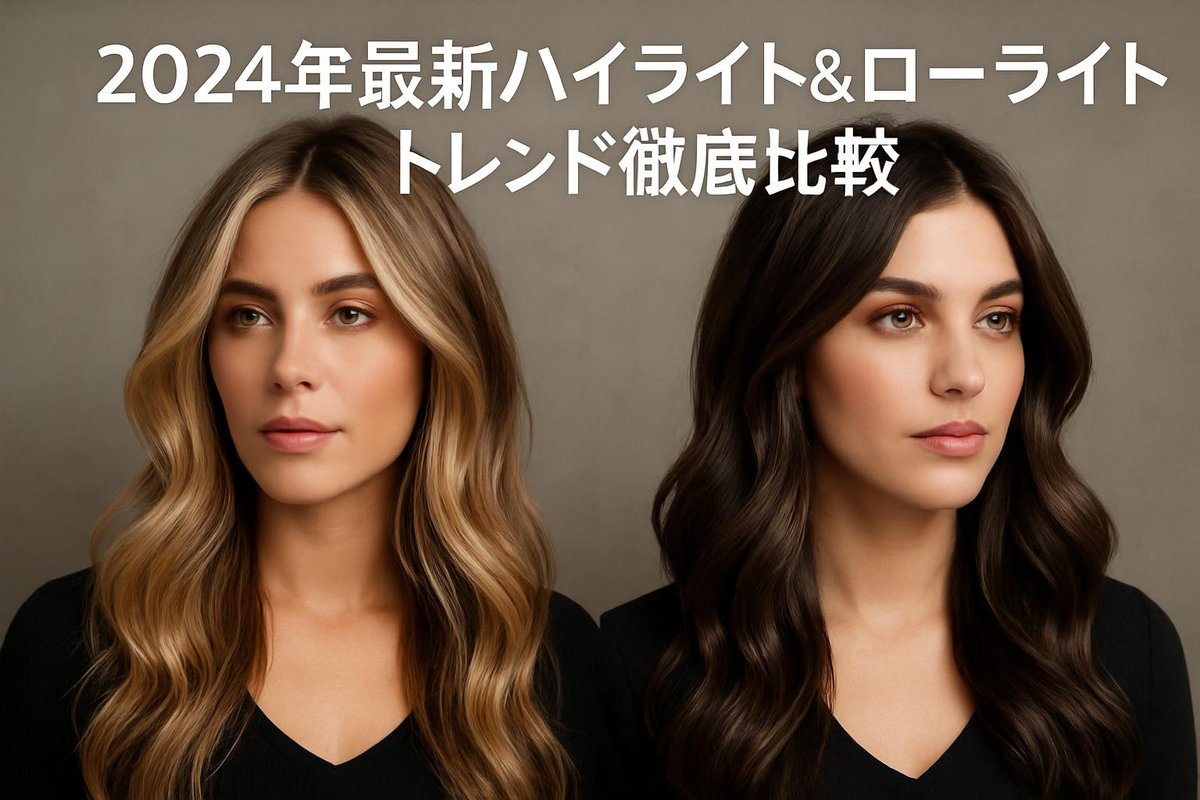 2024年最新ハイライト＆ローライトトレンド徹底比較：あなたに最適なカラーリングとスタイルアップ法のアイキャッチ画像