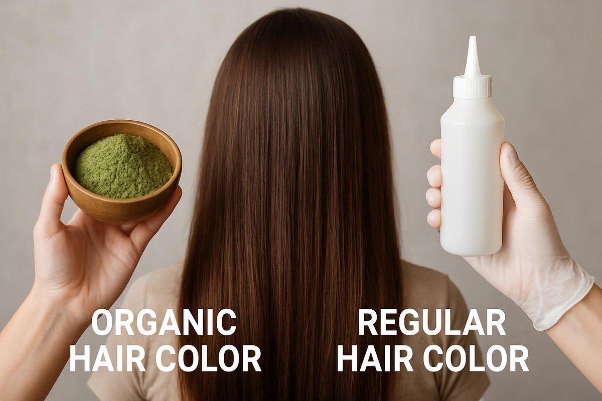 オーガニックカラーと通常のヘアカラーの違いのイメージ画像